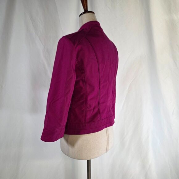 Perfect Form Fuchsia Zippered Blazer by White House Black Market Size 4 - Picture 10 of 16